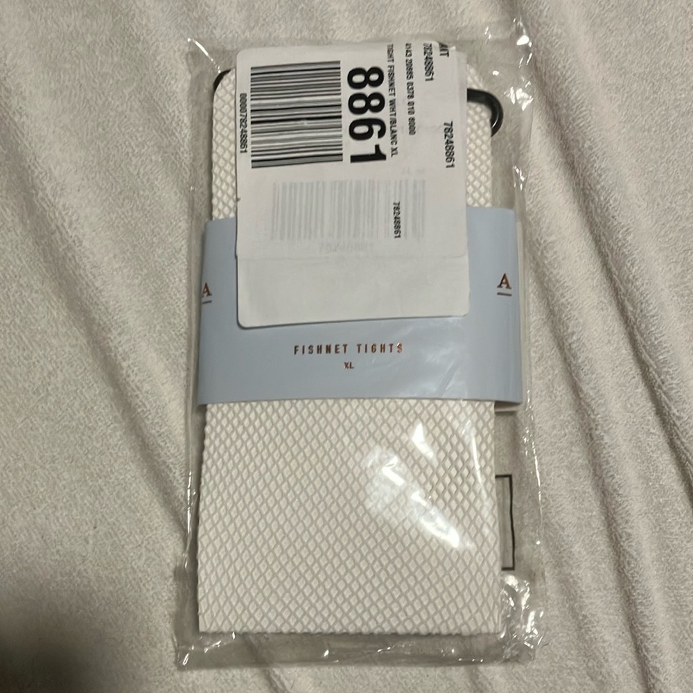 NWT Anthropologie White Fishnet Tights